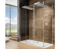 Hoesch CIELA for two Duschwand m. Kopfbrausen, Eckversion, B: 180 H: 213,1 T: 80 cm, Li. 4628219.101401
