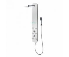 HSK Softcube Duschpaneel B: 220 H: 1500 mm mit Kopfbrause B: 300 T: 200 mm Glasfarbe weiß 1001650-KB13-42