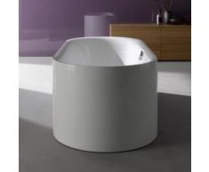 Bette Lux Oval Silhouette freistehende Badewanne L: 170 B: 75 H: 57,5 cm Wanne weiß, Ablaufgarnitur chrom, mit Quelleinlauf 3465-000CFXXS+B533-901