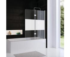 HSK Favorit Nova Badewannenaufsatz, 2-teilig B: 100 H: 140 cm, Anschlag R ESG mittig / silber matt 166100-01-100#Re