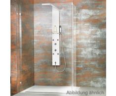 HSK Duschpaneel Lavida gekürzt B: 21 H: 160 T: 87-100,9 cm mit Regentraverse für Walk In edelstahl poliert 1900004-41