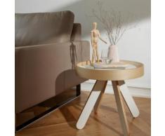Müller VALET Tabletttisch Ø 470 H: 400 mm, weiß/birke SE-0848