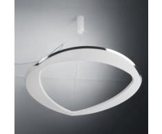 ICONE Diadema 1.90 D LED Pendelleuchte Ø 90 H: 200 cm, weiß/aluminium poliert DIADEMA190DBAL, EEK: A+. Diese Leuchte enthält eingebaute LED-Lampen. A++ (LED), A+ (LED), A (LED). Die Lampen können in der Leuchte nicht ausgetauscht werden.