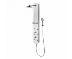 HSK Softcube Duschpaneel B: 220 H: 1500 mm mit Kopfbrause Ø 250 H: 8 mm Glasfarbe weiß 1001600-KB3-42