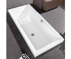 Villeroy & Boch Squaro Rechteck Badewanne mit Whirlpoolsystem L: 180 B: 80 cm weiß, mit HydroPool Entry UHE180SQR2B1V01, EEK: A+. Dieser Whirlpool enthält eingebaute LED-Lampen. A++ (LED), A+ (LED), A (LED). Die Lampen können in dem Whirlpool nicht...