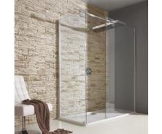 Hoesch CIELA Duschwand mit Kopfbrause, Eckversion, B: 170 H: 210 T: 75 cm, Rechts 8628737.101401