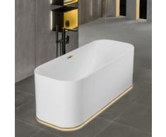 Villeroy & Boch Finion freistehende Badewanne mit Emotion-Funktion L: 170 B: 70 H: 63,3 cm weiß, champagner, mit Design-Ring UBQ177FIN7A200V101, EEK: A+. Diese Badewanne enthält eingebaute LED-Lampen. A++ (LED), A+ (LED), A (LED). Die Lampen können in...