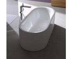 Bette Lux Oval Silhouette freistehende Badewanne L: 190 B: 90 H: 57,5 cm Wanne weiß, mit BetteGlasur Plus, Ablaufgarnitur weiß 3467-000CFXXS,PLUS+B601-000
