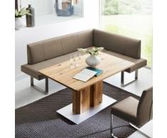 Niehoff CORA Eckbank links B: 2030 H: 900 T: 1530 mm, edelstahl gebürstet/stein 0319-02-989
