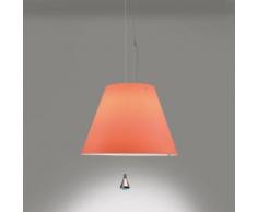 Luceplan Costanza LED D13sas L Pendelleuchte, Zug Ø 40 H: 250 cm alu/myst. rosa 1D13LSA00020+9D1301511724, EEK: A+