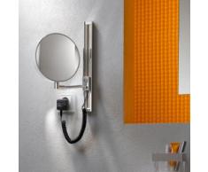 Emco Universal LED Rasier- und Kosmetikspiegel, rund, Wandmodell, mit Gleitschiene 109506012, EEK: A+