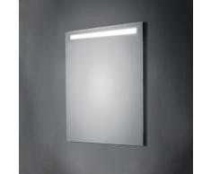 KOH-I-NOOR Wandspiegel B: 60 H: 80 T: 3,3 cm, mit Oberbeleuchtung 45763, EEK: A+. Dieser Spiegel ist geeignet für Leuchtmittel der Energieklassen: A+, A, B. Der Spiegel wird verkauft mit einem Leuchtmittel der Energieklasse: A.