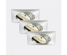 Briloner Attach 3er Set LED Einbauleuchten eckig, schwenkb. B:8,2 H:2,8 T:8,2 cm, chrom 7210-038, EEK: A+. Diese Leuchte enthält eingebaute LED-Lampen. A++ (LED), A+ (LED), A (LED). Die Lampen können in der Leuchte nicht ausgetauscht werden.