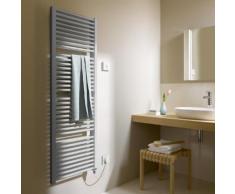 Kermi Duett-E Heizkörper, E-Betrieb B: 48,4 H: 179,6cm, glanzsilber, Elektro-Set R glanzsilber, B: 48,4 H: 179,6cm, 1200 Watt, Elektro-Set WFS R DUE20180045WFXK
