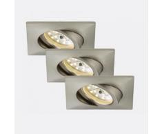 Briloner Attach 3er Set LED Einbauleuchten eckig, schwenkb. B:8,2 H:2,8 T:8,2cm, nickel m. 7210-032, EEK: A+. Diese Leuchte enthält eingebaute LED-Lampen. A++ (LED), A+ (LED), A (LED). Die Lampen können in der Leuchte nicht ausgetauscht werden.