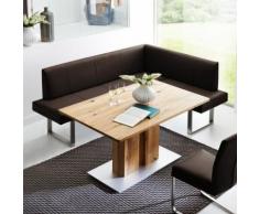 Niehoff CORA Eckbank links B: 2030 H: 900 T: 1530 mm, edelstahl gebürstet/mokka 0319-02-981