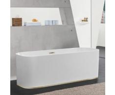 Villeroy & Boch Finion freistehende Badewanne L: 170 B: 70 H: 63,3 cm weiß, champagner, mit integriertem Wassereinlauf, mit Design-Ring UBQ177FIN7N200V201