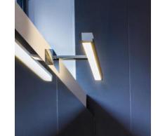 Illumina/Astro Kashima LED Spiegel-/Bilderleuchte B: 35 H: 4,5 T: 19 cm, chrom/opalweiß 7348, EEK: A+. Diese Leuchte enthält eingebaute LED-Lampen. A++ (LED), A+ (LED), A (LED). Die Lampen können in der Leuchte nicht ausgetauscht werden.