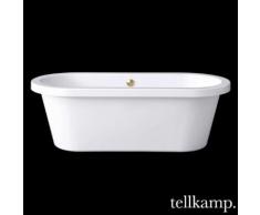 Tellkamp Elegance freistehende Oval Badewanne, Ablaufset Messing L: 180 B: 80 H: 58,5 cm 0100-067-B/ME