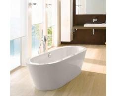 Bette Starlet Oval Silhouette Badewanne L: 175 B: 80 H: 57,5 cm Wanne weiß, Ablaufgarnitur weiß 2680-000CFXXK+B601-000