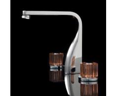 Steinberg Crystal 3-Loch Waschtischarmatur mit Ablaufgarnitur, chrom/rosé 330.2000.14