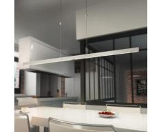 Knapstein LED Pendelleuchte mit Dimmer B: 95 H:106 - 188 cm, nickel matt/weiß 51.475.05, EEK: A+