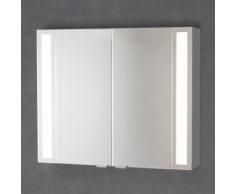 Sprinz Silver-Line Aufputz Spiegelschrank B: 100 H: 70 T: 15,5 cm Korpus aluminium matt, ohne Hintergrundbeleuchtung S02100029AM29E, EEK: A+
