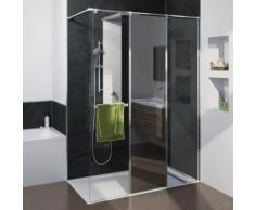 HSK Pro Concept Walk In Duschwand, 3-teilig B: 180 H: 200 cm, Anschlag R ESG klar hell, Edelglas / chrom 1736180-41-50#EdRe