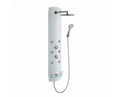 HSK ADP 100 Glas-Duschpaneel B: 330 H: 1440 mm, Kopfbrause Ø 400 H: 2 mm Glas weiß 1001500-KB12-06