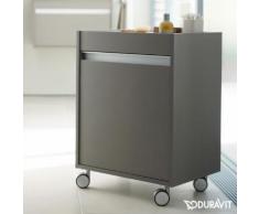 Duravit Ketho Rollcontainer B: 50 H: 67 T: 36 cm, 1 Tür, Anschlag links Front basalt matt / Korpus basalt matt KT2530L4343