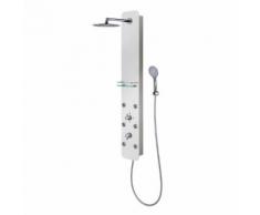 HSK Softcube Duschpaneel B: 220 H: 1500 mm mit Kopfbrause Ø 300 H: 2 mm Glasfarbe weiß 1001600-KB11-42