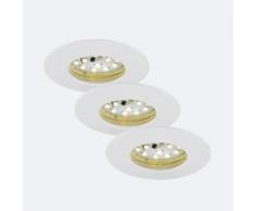 Briloner Attach 3er Set LED Einbauleuchten rund Ø 7,5 H: 2,8 cm, weiß 7204-036, EEK: A+. Diese Leuchte enthält eingebaute LED-Lampen. A++ (LED), A+ (LED), A (LED). Die Lampen können in der Leuchte nicht ausgetauscht werden.