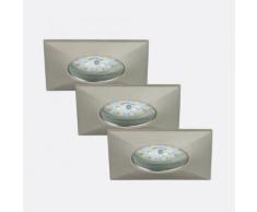 Briloner Attach 3er Set LED Einbauleuchten eckig B: 7,5 H: 2,8 T: 7,5 cm, nickel matt 7205-032, EEK: A+. Diese Leuchte enthält eingebaute LED-Lampen. A++ (LED), A+ (LED), A (LED). Die Lampen können in der Leuchte nicht ausgetauscht werden.
