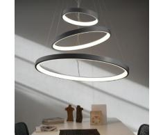 Martinelli Luce Lunaop LED Pendelleuchte 3-flammig Ø 120 H: 6,5 cm, schwarz/satiniert/weiß 40001/2700/NE+40002/2700/NE+40003/2700/NE+40046/BI, EEK: A+. Diese Leuchte enthält eingebaute LED-Lampen. A++ (LED), A+ (LED), A (LED). Die Lampen können in der...