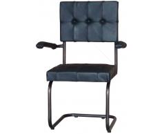 BLACK LABEL Freischwinger Echtleder #105 schwarz