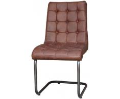 BLACK LABEL Freischwinger Echtleder #101 dunkelbraun