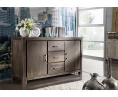 Sideboard Sheesham 145x45x85 grau lackiert METRO POLIS #131