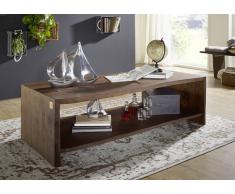 Couchtisch Akazie 150x70x45 braun lackiert LIVE EDGE #009