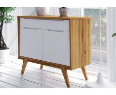 Kommode Wildeiche 100x48x88 natur geölt/weiß ORIGINAL RETRO #07