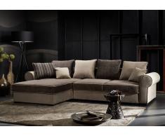 Ecksofa DELUXE COMFORT m. Schlaffunktion u. Bettkasten braun