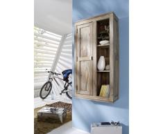 Sheesham Holz massiv Hängeregal Palisander Möbel NATURE GREY #0103
