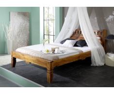 Kolonialmöbel Bett 160x200 Akazie honig massiv Möbel OXFORD #222