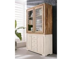 Palisander Massivholz Highboard-Aufsatz Sheesham Möbel NATURE BROWN #8158
