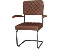 BLACK LABEL Freischwinger Echtleder #111 dunkelbraun