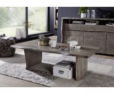 Couchtisch Akazie 150x70x45 Akazie grau lackiert LIVE EDGE #426