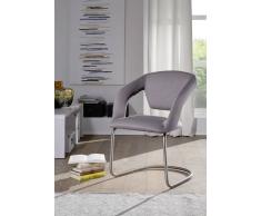 DELUXE Freischwinger #94 La-Fabric Stoff grau