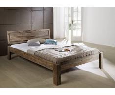 Sheesham Möbel Bett 200x200 Palisander Massivholz NATURE GREY #193