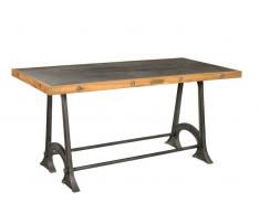 1920s ORIGINAL Esstisch #109 160x75cm Teak und Eisen