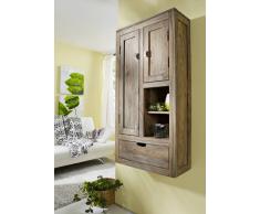 Sheesham Holz massiv Hängeregal Palisander Möbel NATURE GREY #0105