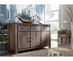 Sideboard Sheesham 150x45x85 grau lackiert METRO POLIS #113